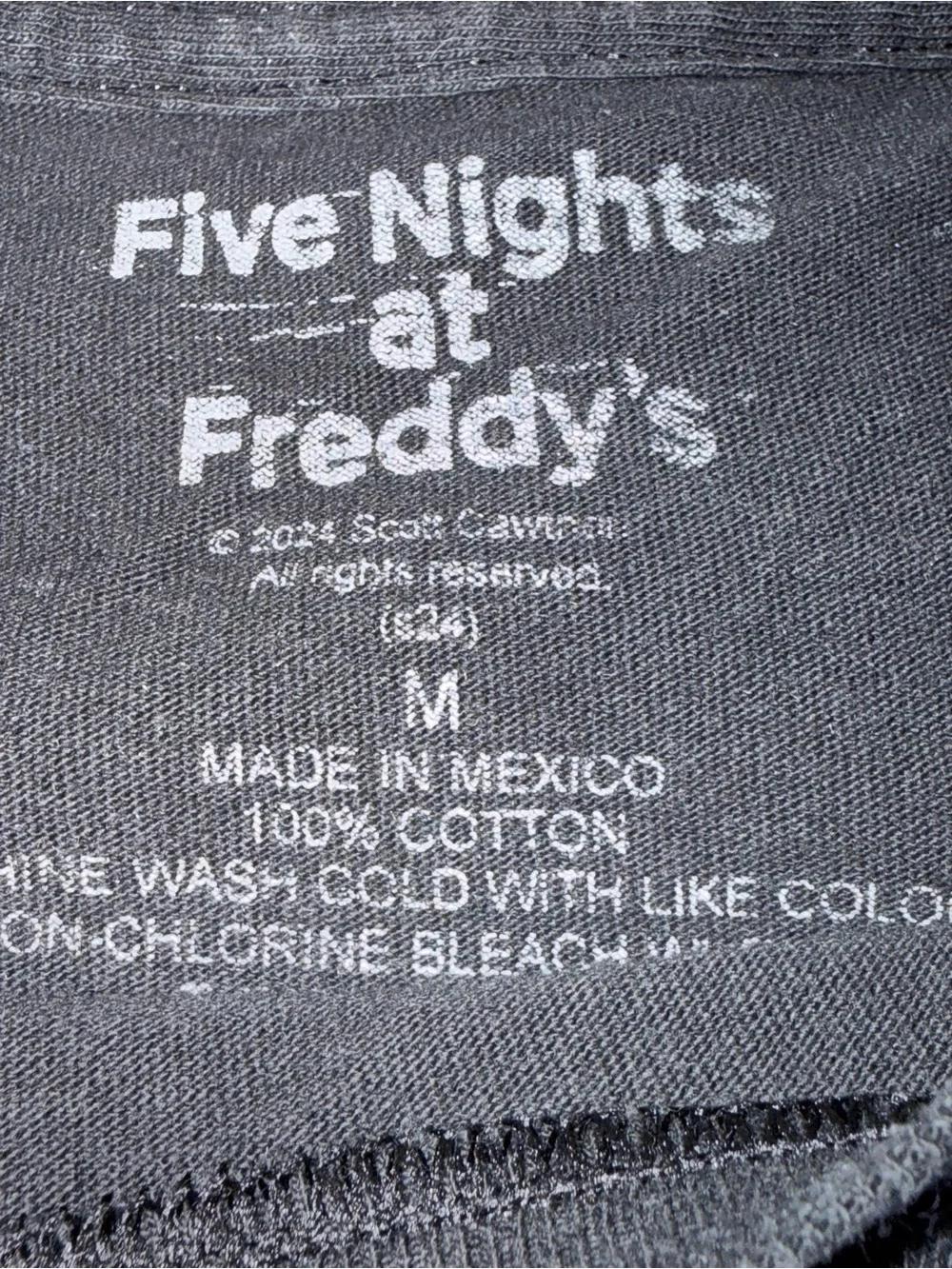 Five Nights at Freddy's Black Kids Graphic Tee - Game Grid
